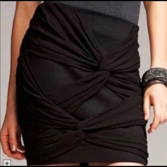 Express Dresses & Skirts - Express black knotted high waist mini skirt Sz 4